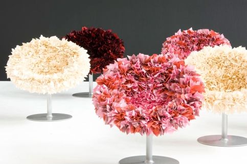 Artists explore AI’s limits with a chair crafted from flower petals!