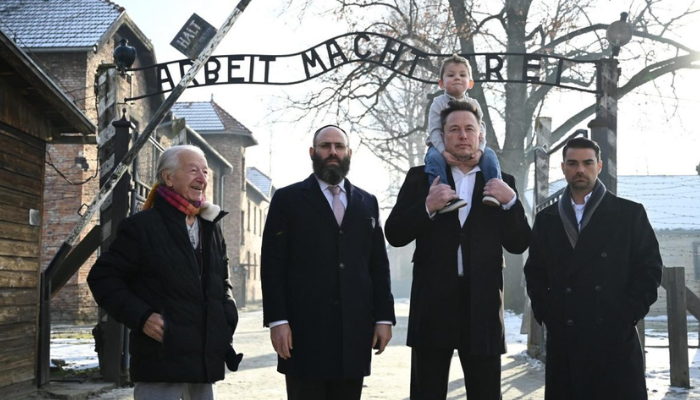 Elon Musk visits Auschwitz amid antisemitic uproar