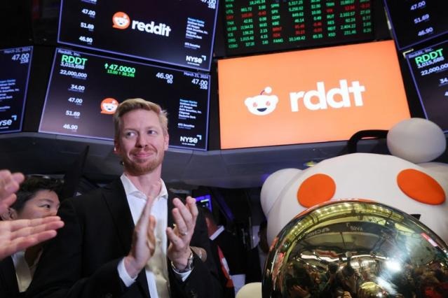 Reddit’s stock price surges on its first day of trading as a public company