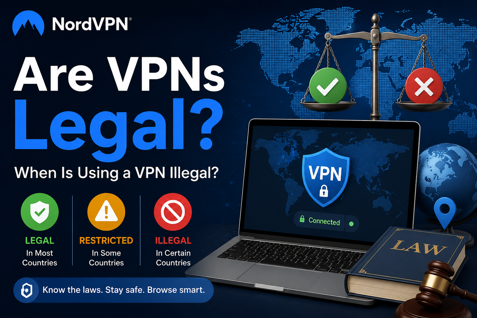 Are VPNs Legal? When Is Using a VPN Illegal?